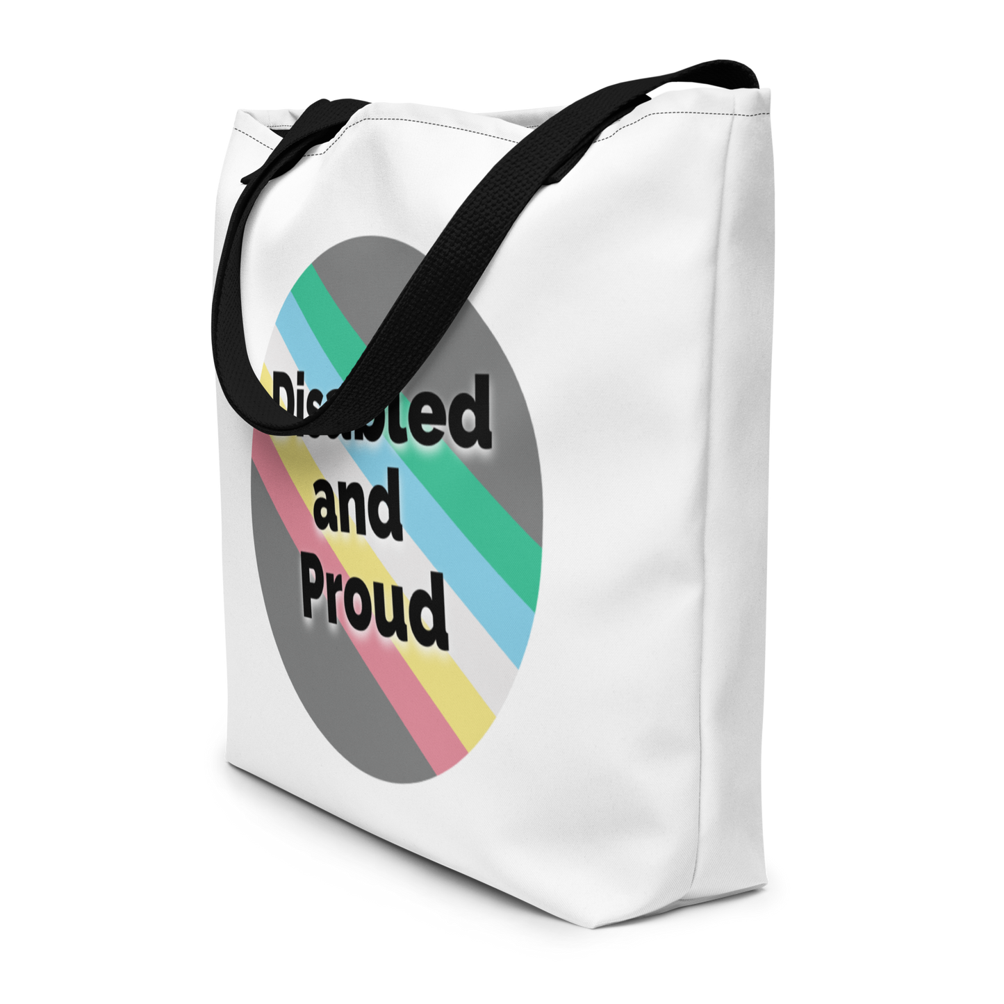 Disabled and Proud Large Tote Bag