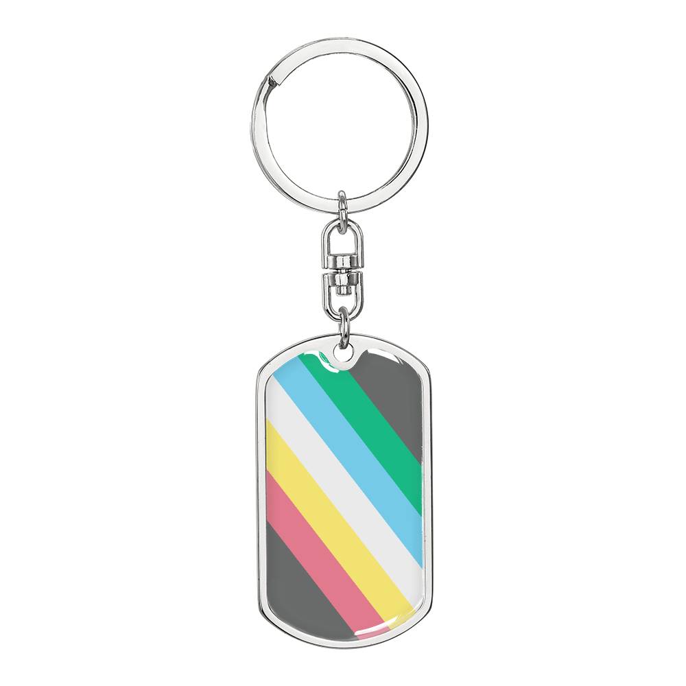 Disability Pride Flag keychain