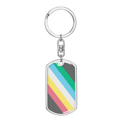 Disability Pride Flag keychain